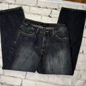 Calvin Klein Jeans Men’s 90’s black distressed straight leg jeans size 32/29